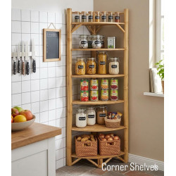 Bamboo Corner Shelf