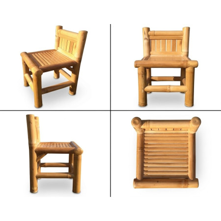 Bamboo Side Chair with Short Backrest