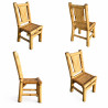 Bamboo Side Chair with Rattan Backrest