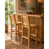 Bamboo Bar Chair with Bamboo Backrest