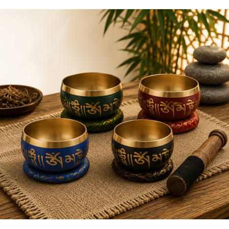 Yoga-Meditation Klangschale mit Mantras
