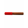 1/2 Leder Klöppel in rot  19cm