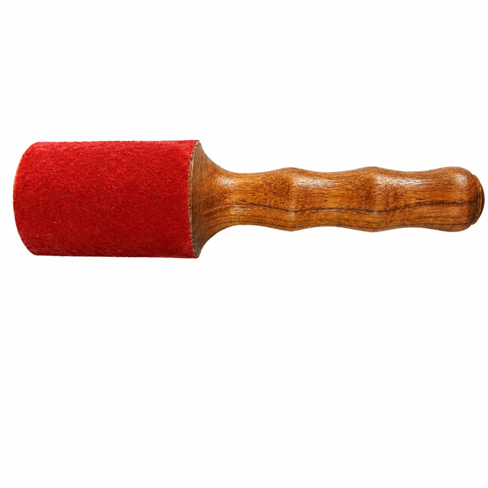 1/2 Leder Klöppel in rot  4cm