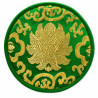 Runde Klangschalen-Kissen mit Lotus Muster-grün