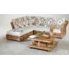 Cebu 3-Piece Bamboo Sectional Sofa Set