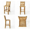 Bamboo Bar Chair with Bamboo Backrest